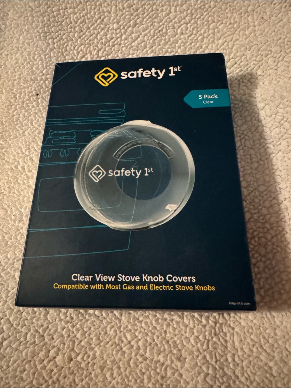 Clear View Stove Knob Covers - 5 Pack Safety 1st C3 NIB
